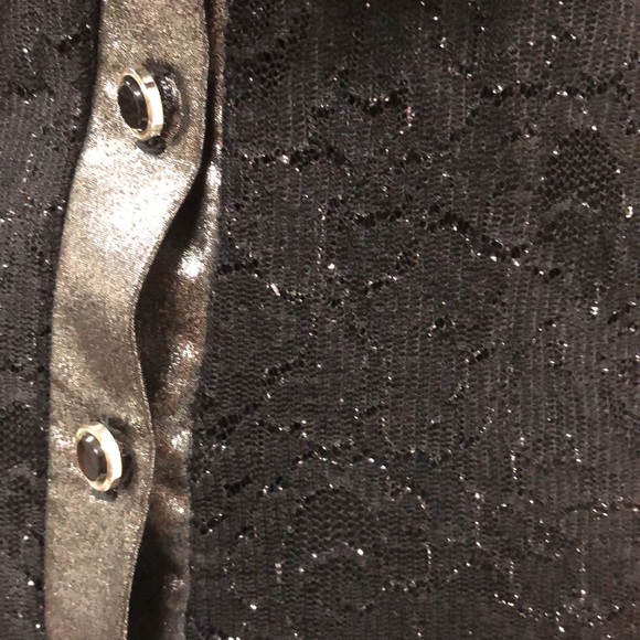 Buckle BKE boutique black lace long sleeve top - Picture 5 of 10